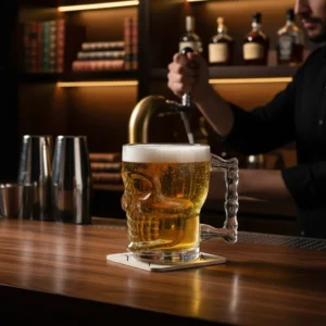 Juego de 2 jarras cerveceras calavera